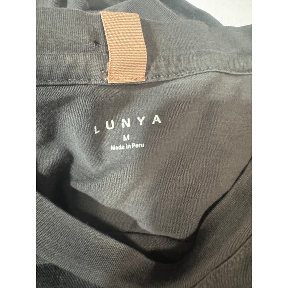 Lunya Organic Pima Cotton Long Sleeve Two Tee Bundle Pink and Grey Size Medium - Picture 7 of 14